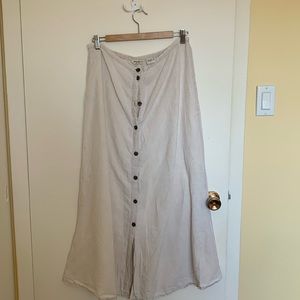 Skirt. Linen. Tan. Eddie Bauer. Size 14.